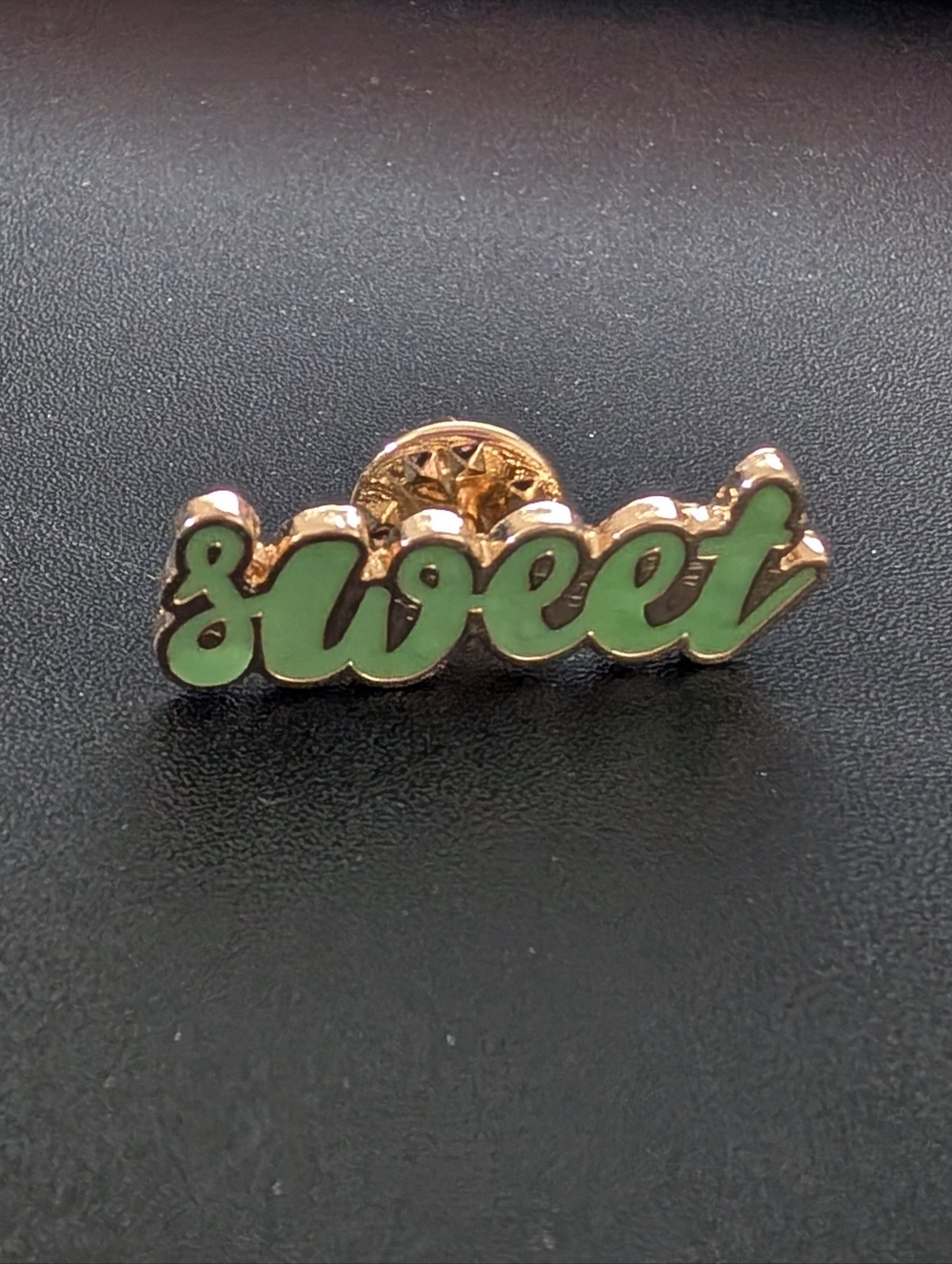 “Sweet” Script Enamel Pin - Picture 2 of 3